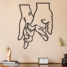 Wallity Pinky Love Escultura de pared en Negro